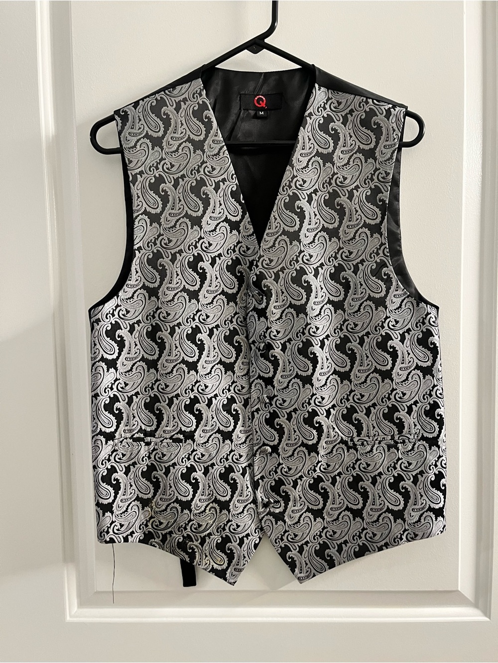 Silver floral vest